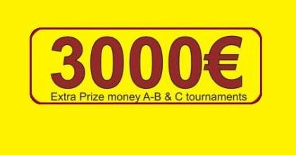 3000 extra prize money